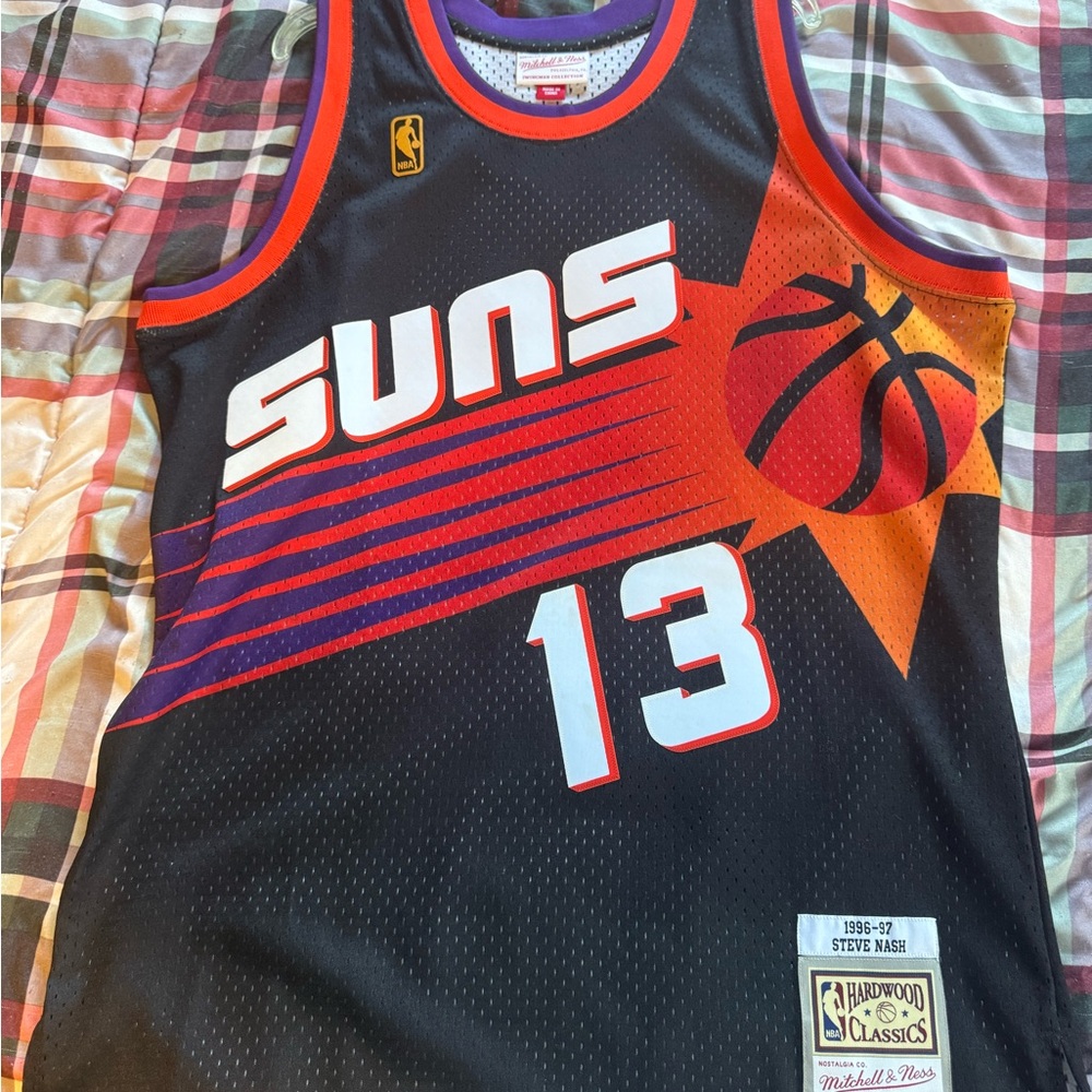 Phoenix Suns Steve Nash Basketball Jersey Mitchell and Ness.